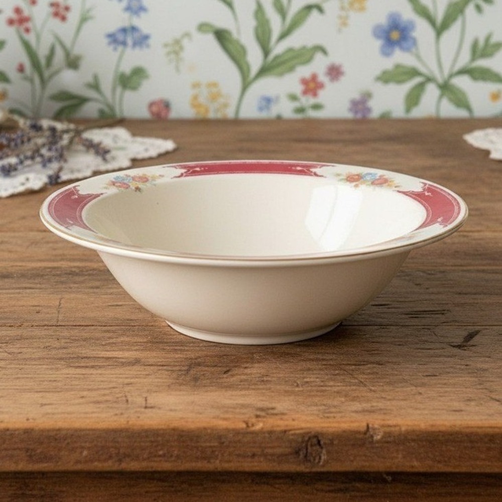 Homer Laughlin B1318 Vegetable Serving Bowl Vintage 1950s Floral China Round